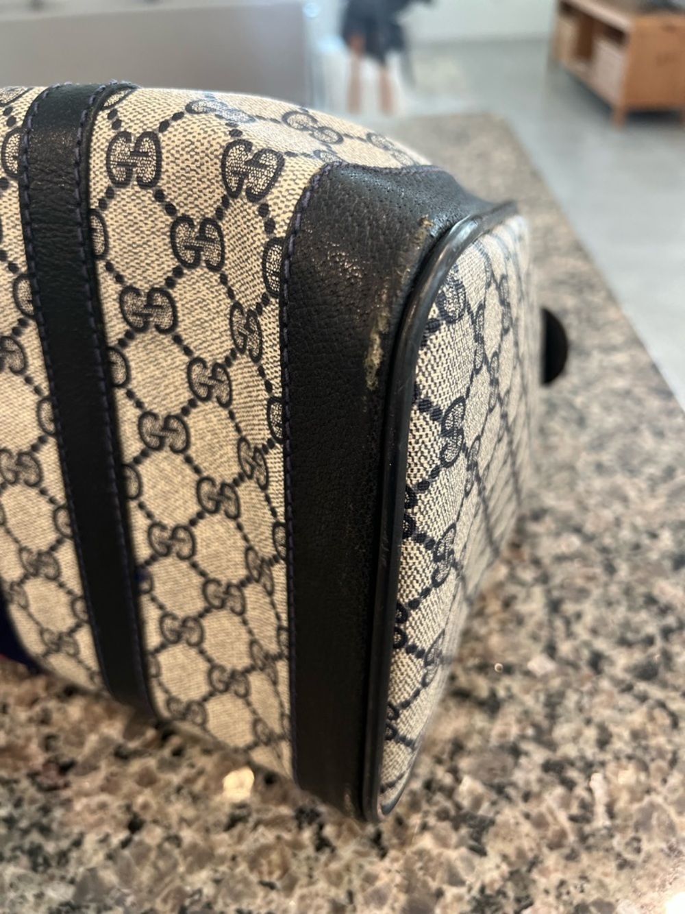 Vintage Gucci Boston/Gucci Web Boston / Sherry Line Boston in Navy - Picture 8 of 15